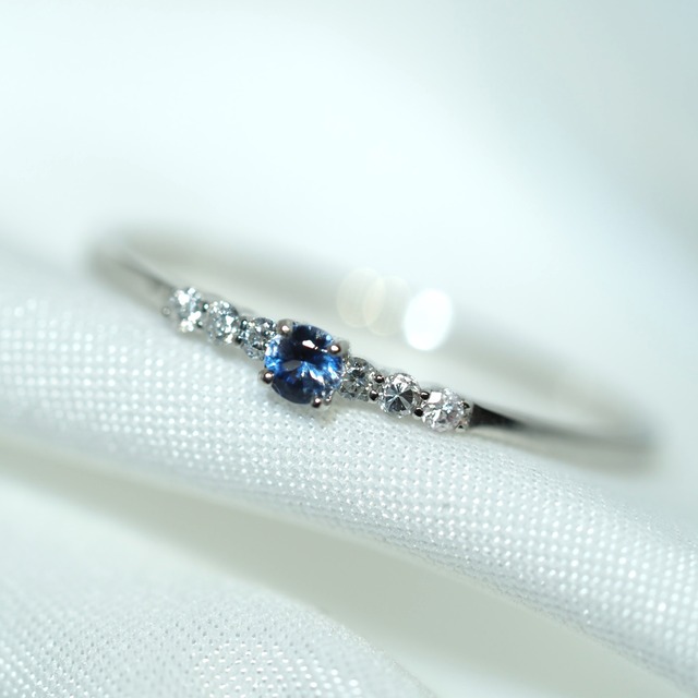 ベニトアイト 0.046ct D0.047ct  pt900 Benitoite