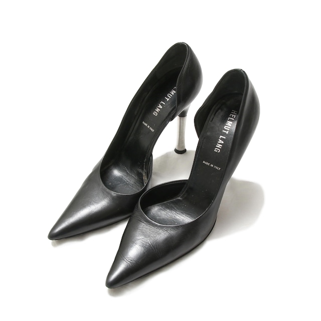 HELMUTLANG PointedToeMetalHeelLeatherPumps