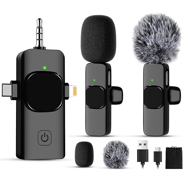 IVV ワイヤレスマイク ピンマイク 瞬時接続 360°集音 ノイズキャンセ