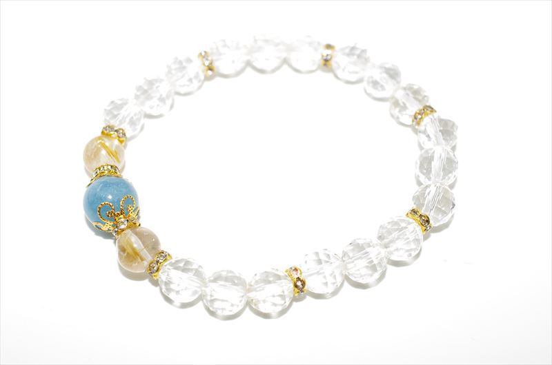 Aquamarine Birthstone（3月誕生石）【パワーストーンブレスレット 】 - 画像2