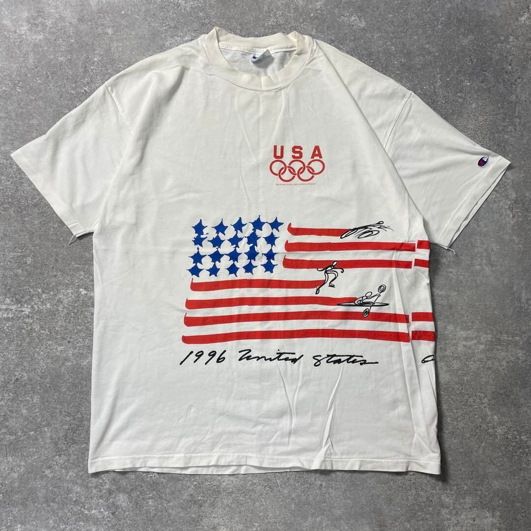 90s USA製 Champion オリンピック vintage Tシャツ