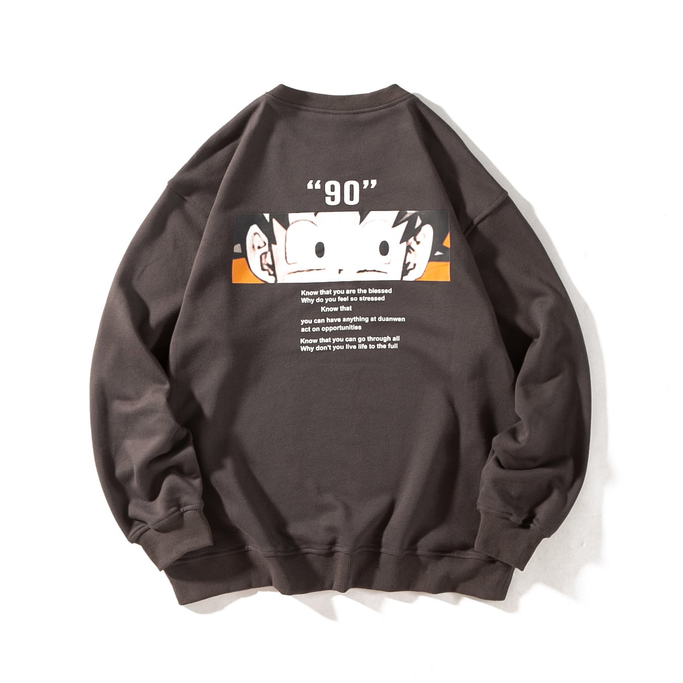 Yidao Vintage 20 Autumn ese Cartoon Print Round Neck Pullover Sweater Men's Loose Couple Sports Top-Alibaba オータム 秋物 Oネック ビンテージ hip6-161175537141937