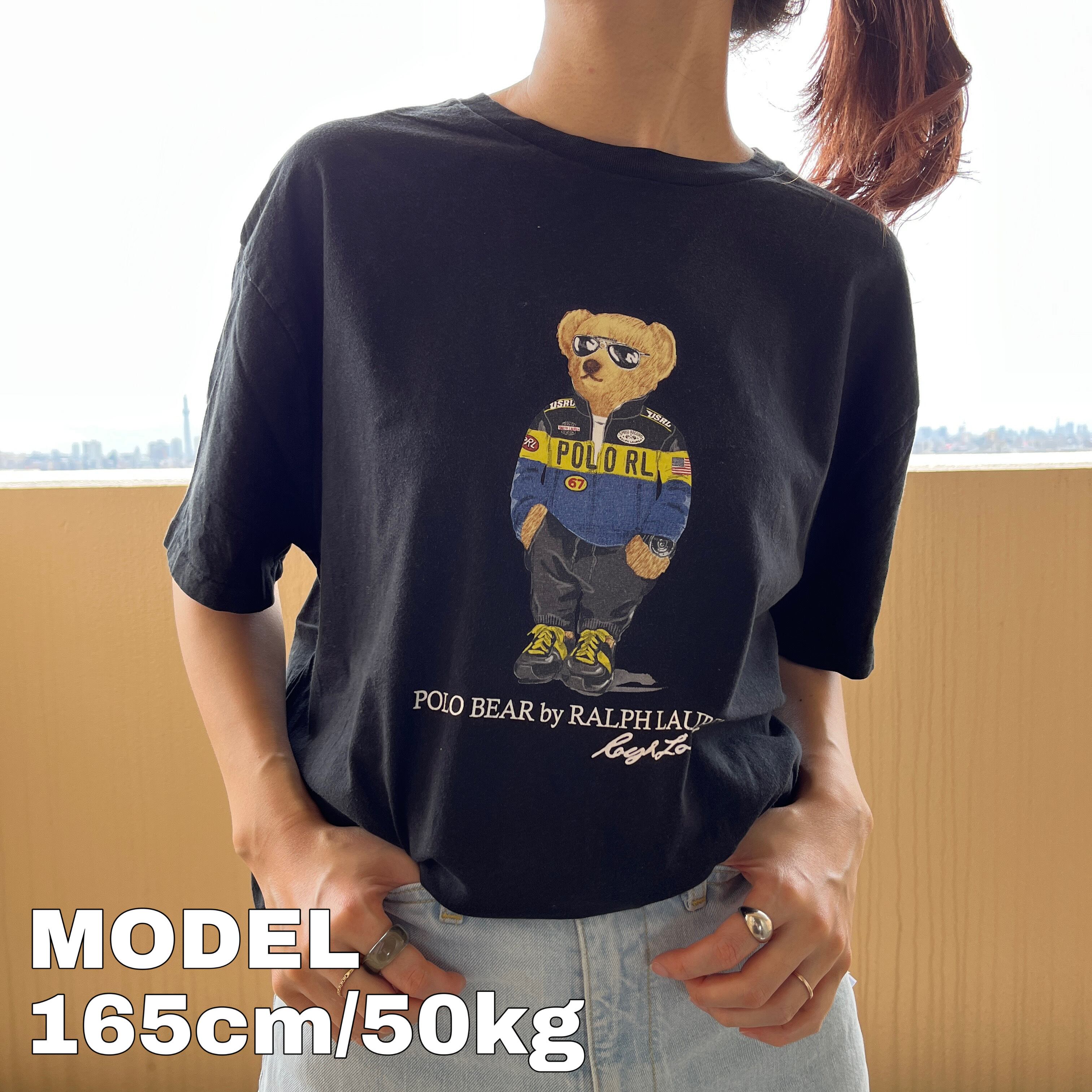 ポロラルフローレン ポロベア プリントTシャツ 熊 L ブラック 黒