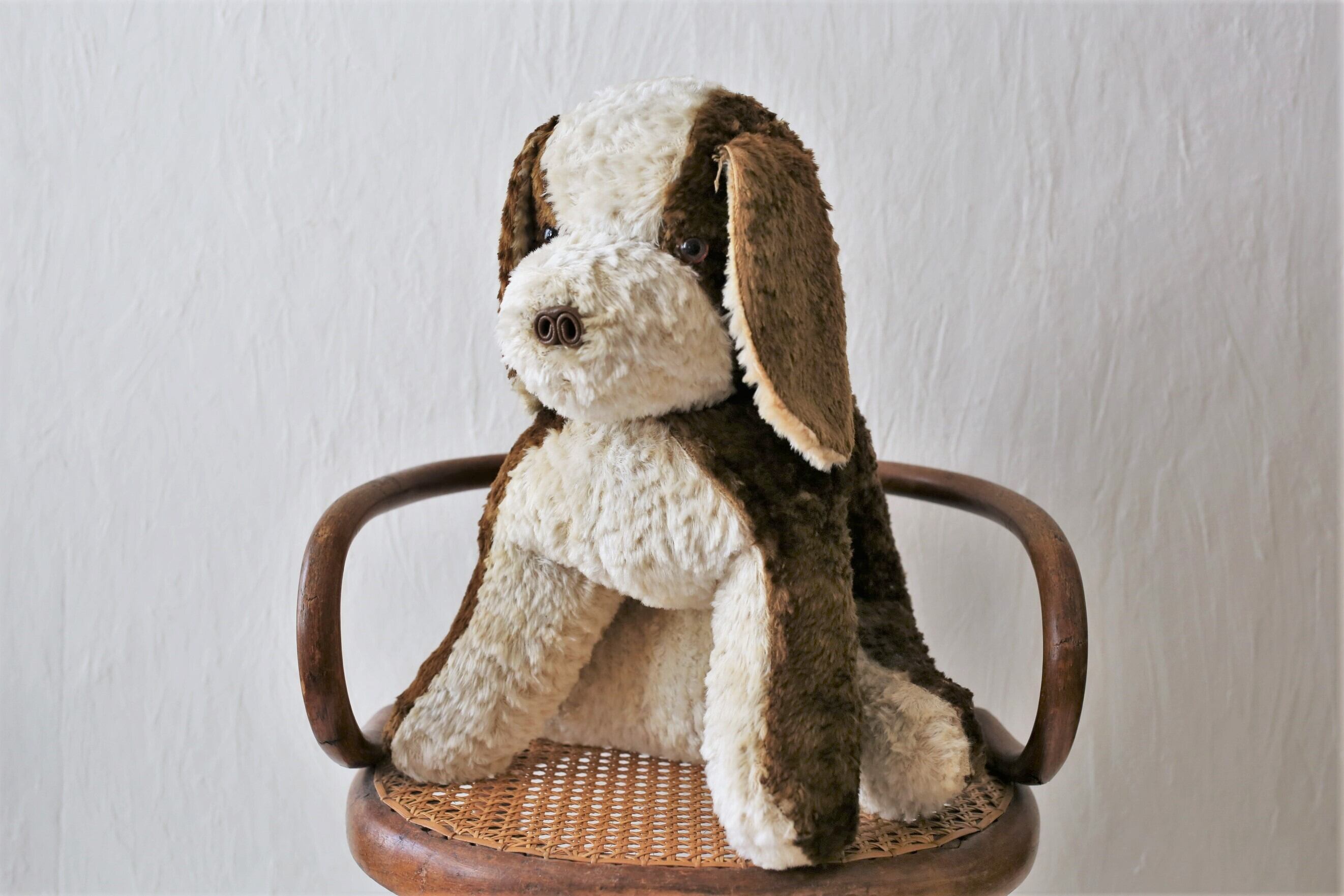 フランス アンティーク ヴィンテージ セントバーナード ぬいぐるみ 33.5cm N-02095