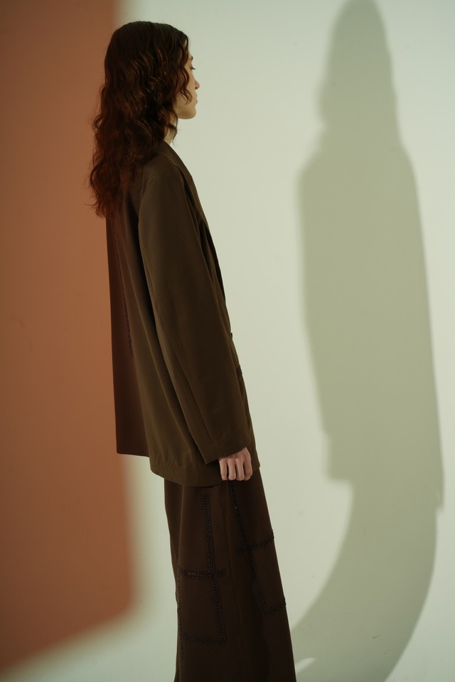 【先行受注2026 MAIN COLLECTION】WAFFLE JERSEY SKIRT / BRWN