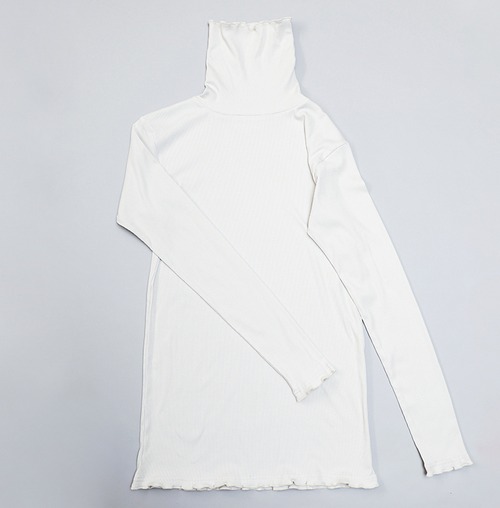 Rib turtle knit      adult M   /   Oyster white