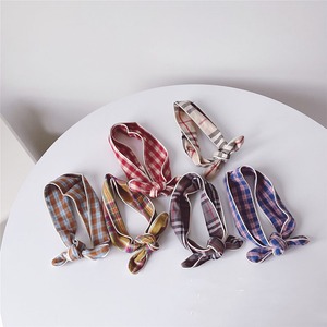 GOODSチェック柄スカーフヘアバンド