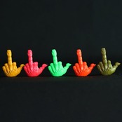 FXXK! HANDSIGN VALVE CAP /イエロー