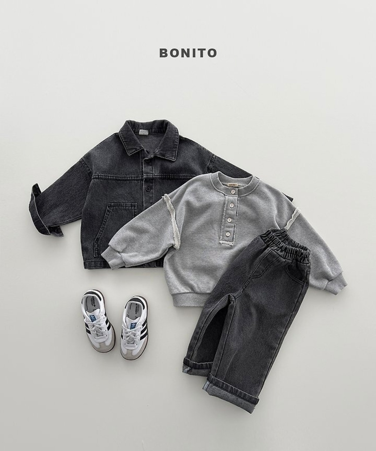 韓国子供服 / BONITO / 26Autumn / 切りっぱなしデザインスウェット / 秋服 *12M~JM *