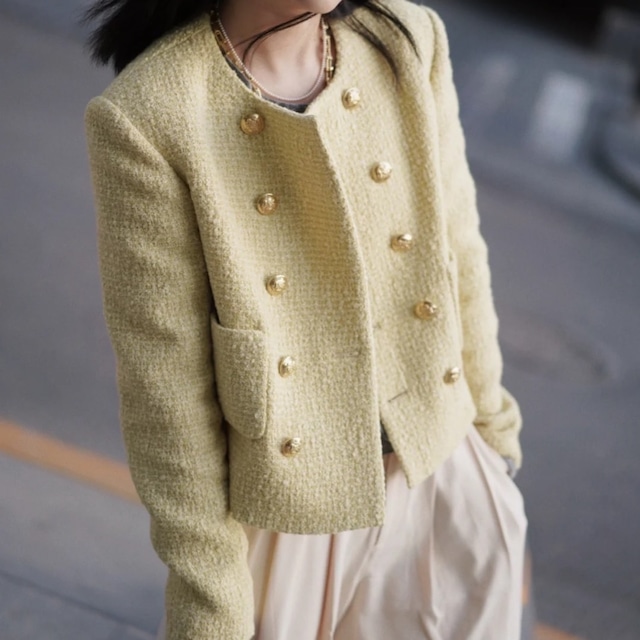 no collar gold botann jacket（3color） ＜j1117＞