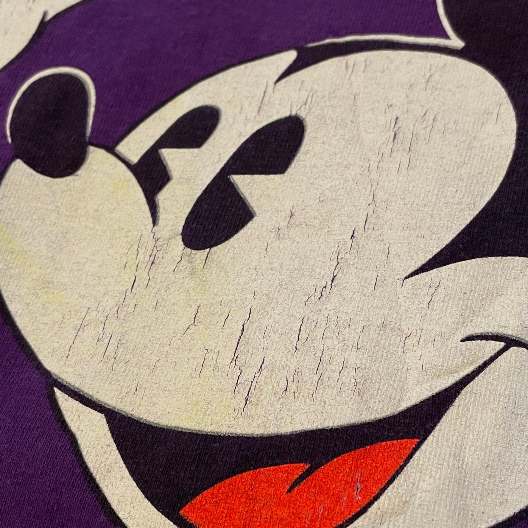 【激レア】Disney タグ付き カバーオール ミッキー柄 刺繍ロゴ ビンテージ