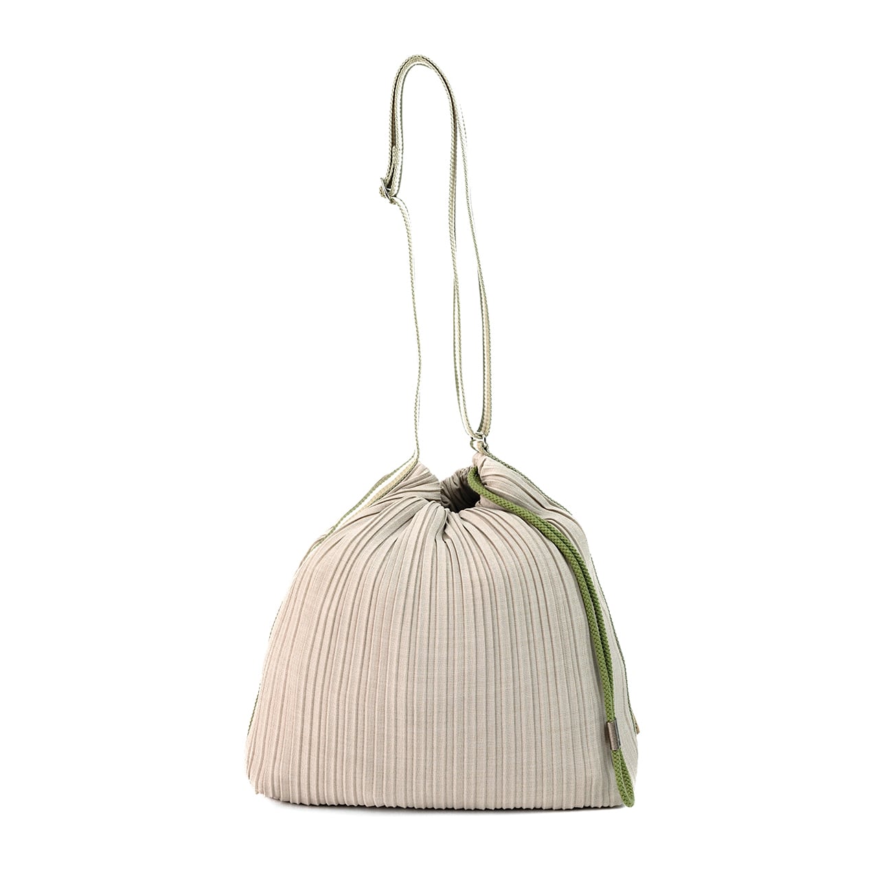 D:ECO ストレートプリーツショルダーバッグL(DECO-S916)#556ベージュ