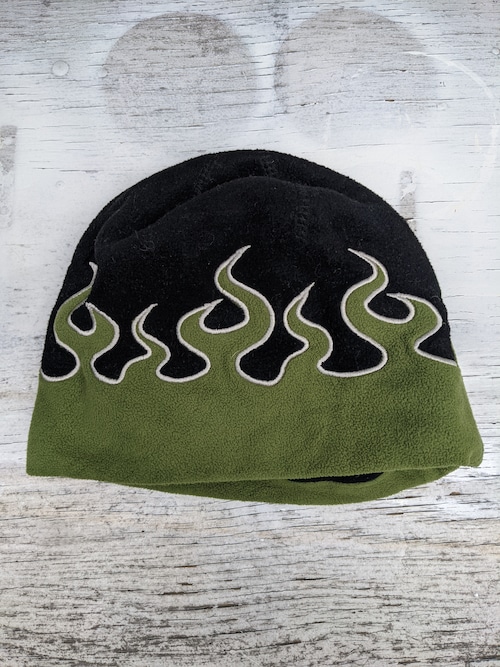 "L.L BEAN" green fire fleece cap
