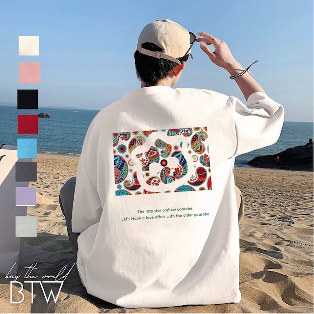 【韓国メンズファッション】グラフィックプリントTシャツ かっこいい ストリート クール ユニセックス サイズ豊富 BW2617