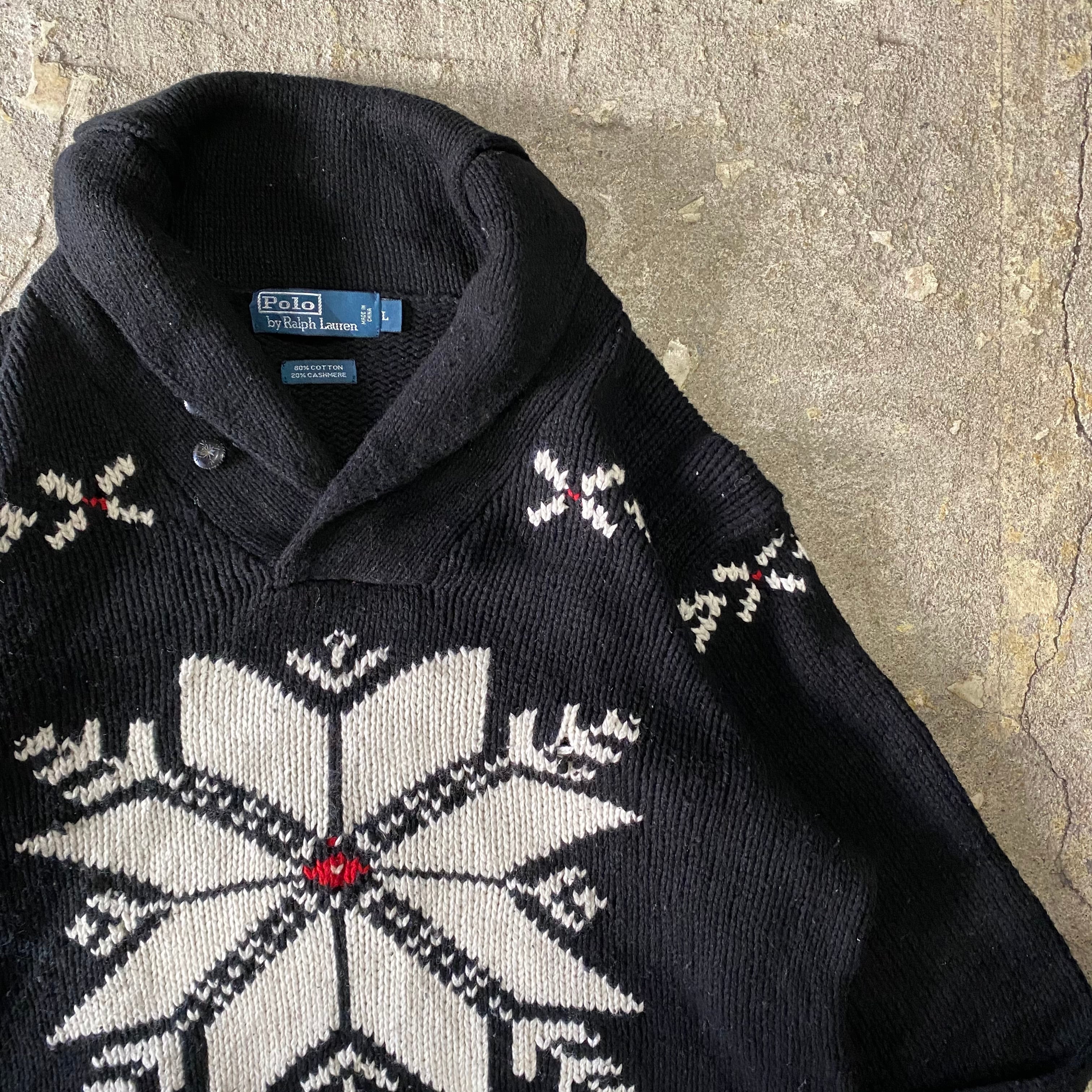 90s〜 Polo Ralph Lauren shawl collar knit | What'z up