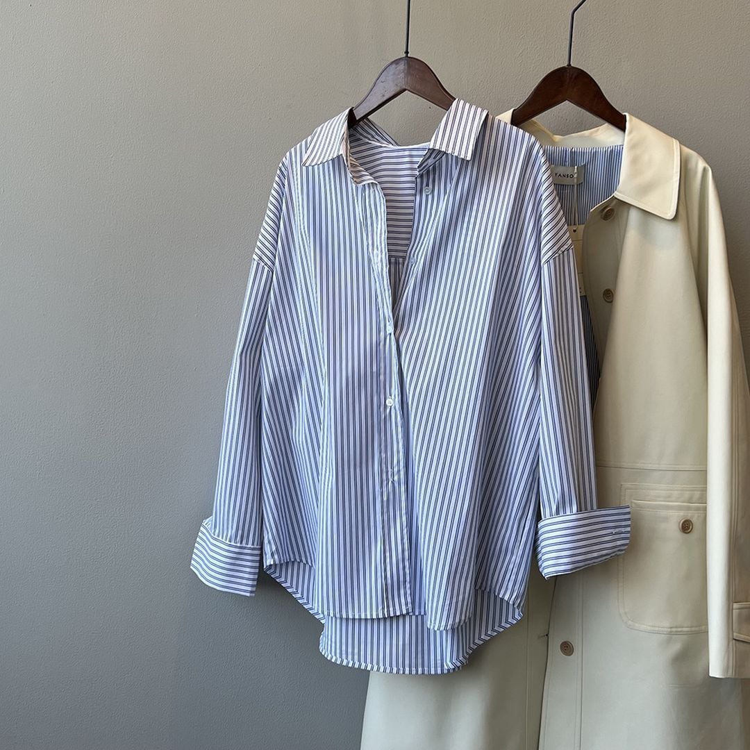 ストライプ 長袖 シャツ 3col M 11312 | Raglana