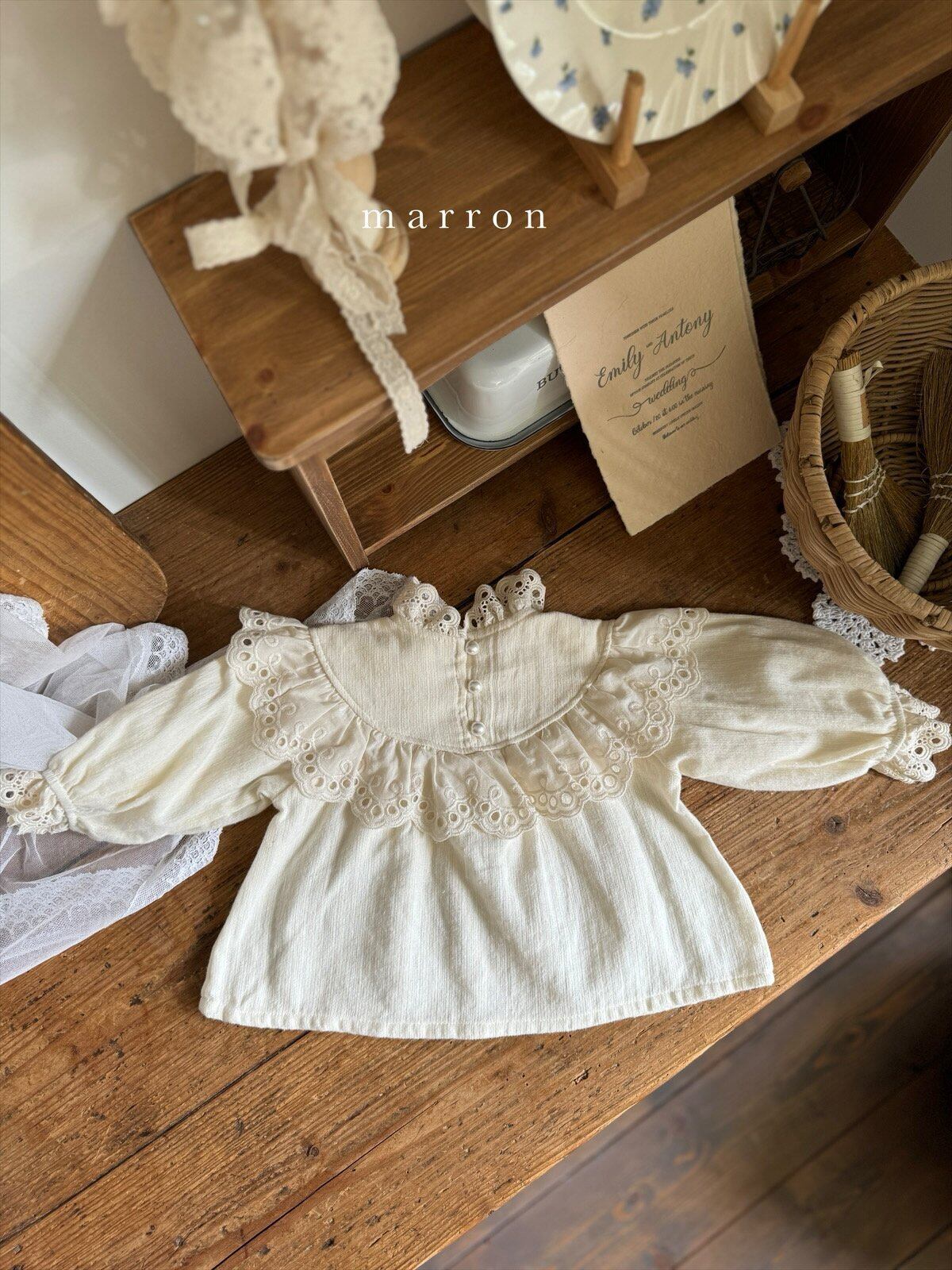 【即納】marron / レース ブラウス