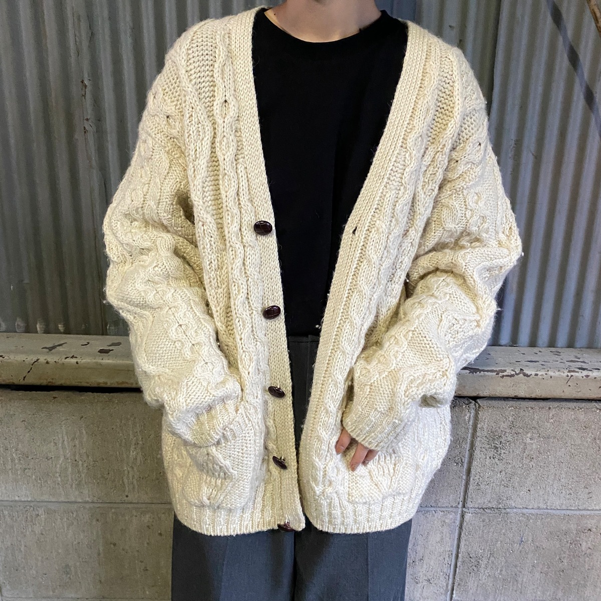 アイルランド製 arancrafts フィッシャーマン アランニット 