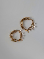 Magnet heart bracelet -gold- ［GSB032］