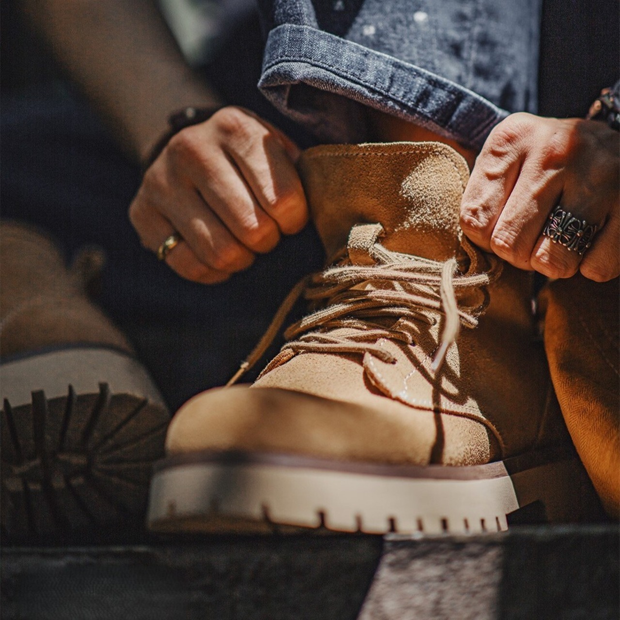Cow Suede High-Top Ankle Boots / カウ スエード ハイトップ アンクル ブーツ