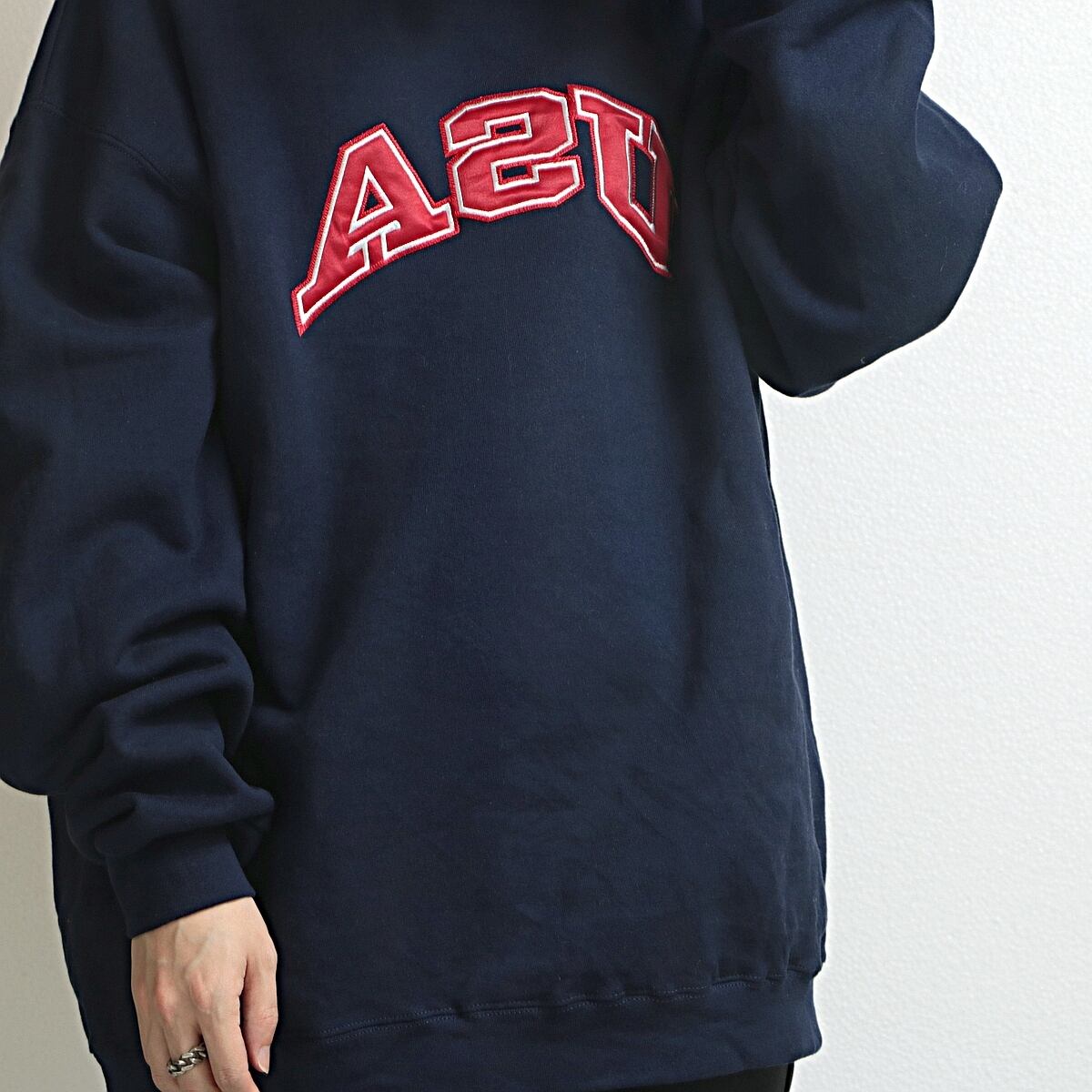 90s~ FRUIT OF THE ROOM フルーツオブザルーム USA ワッペン スウェット トレーナー 古着 used