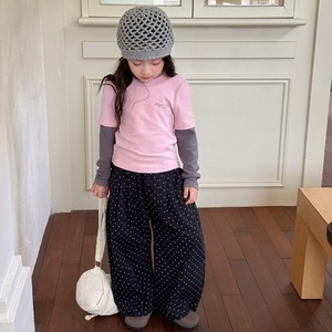 秋レイヤードカラーブロックＴシャツ