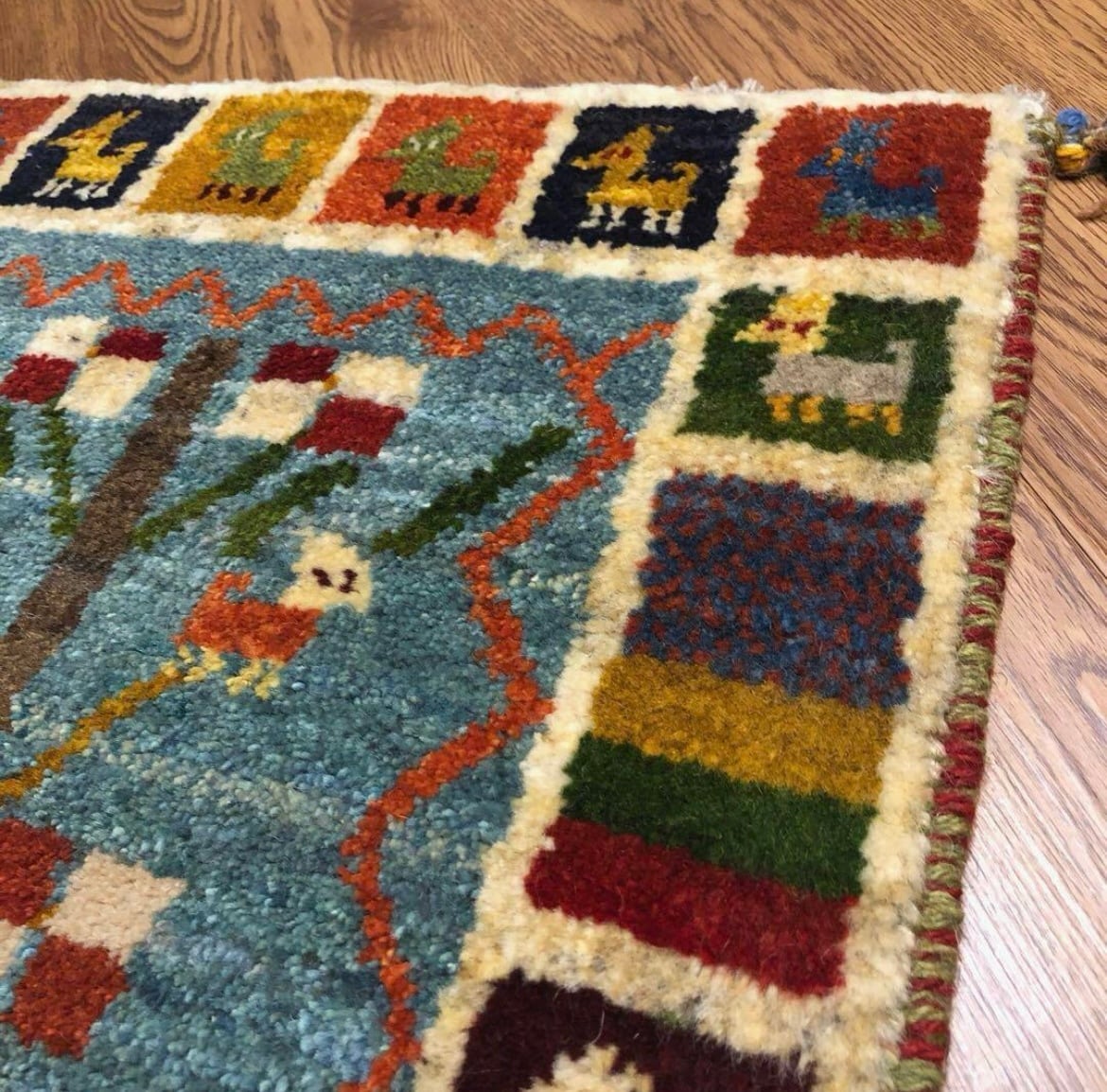 ギャッベ 776x52cm ペルシャ絨毯 手織り ギャベ 玄関マットラグ 絨毯 ペルシャギャッベ (ギャベ) ギャッベ 玄関マット No.GM-369 | A's Rug
