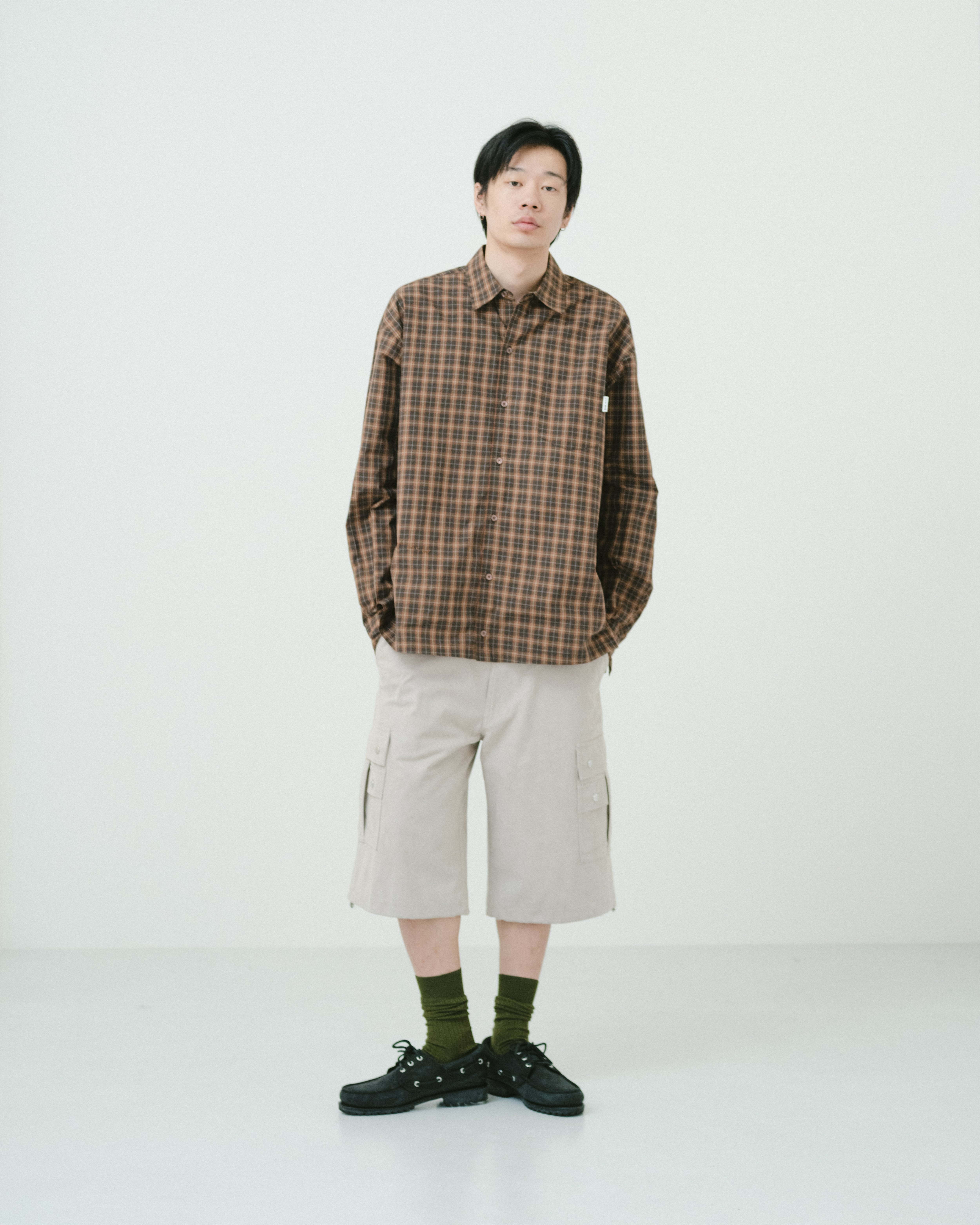 Regular collar shirt（BROWN CHECK） | TTTMSW