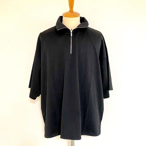 Half Zip Big Pullover　Black