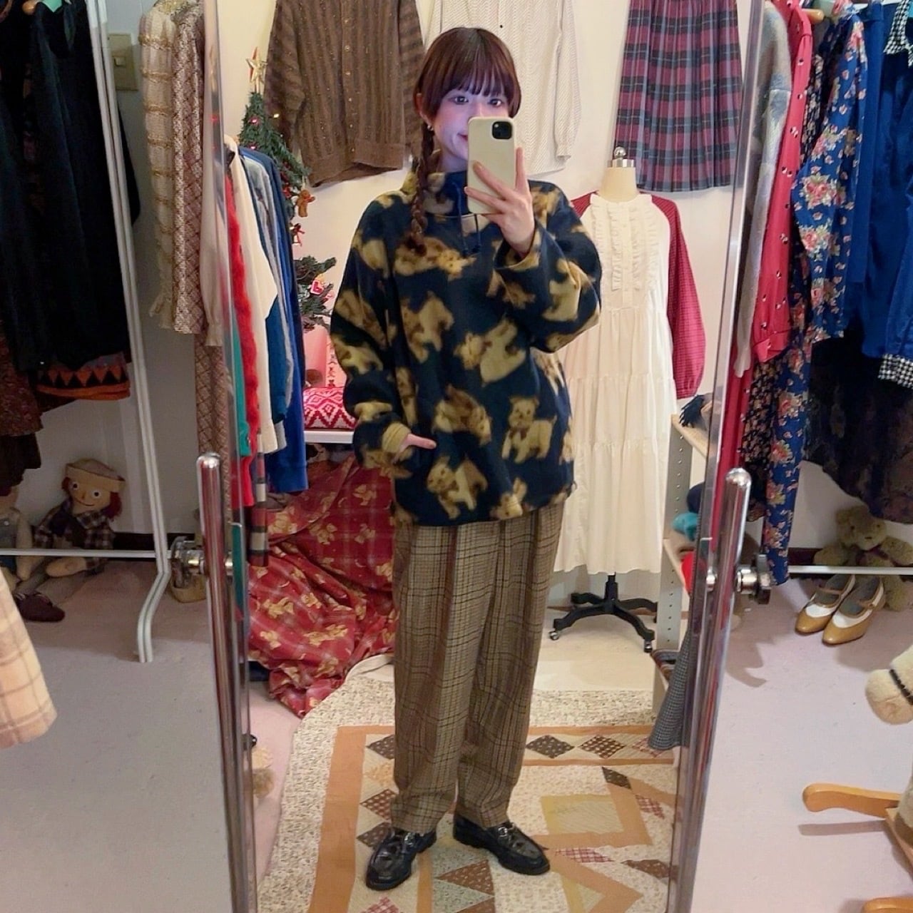 dog high neck fleece pullover