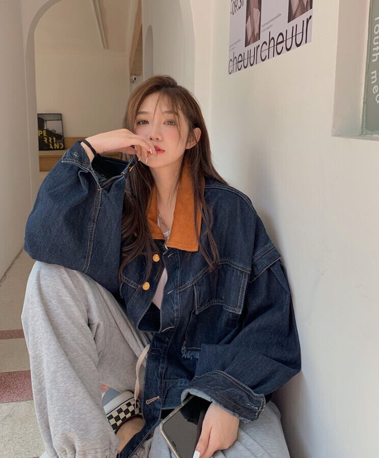 スタンダードスタイルルーズジャケット オータム ロング レトロ 秋物 モンロー39714556359