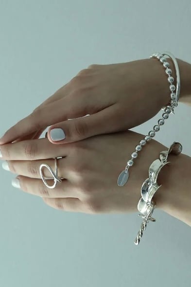 Sea'ds Mara Combination ball chain Bracelet mix / Silver Sea'ds Mara Combination ball chain Bracelet mix / Silver