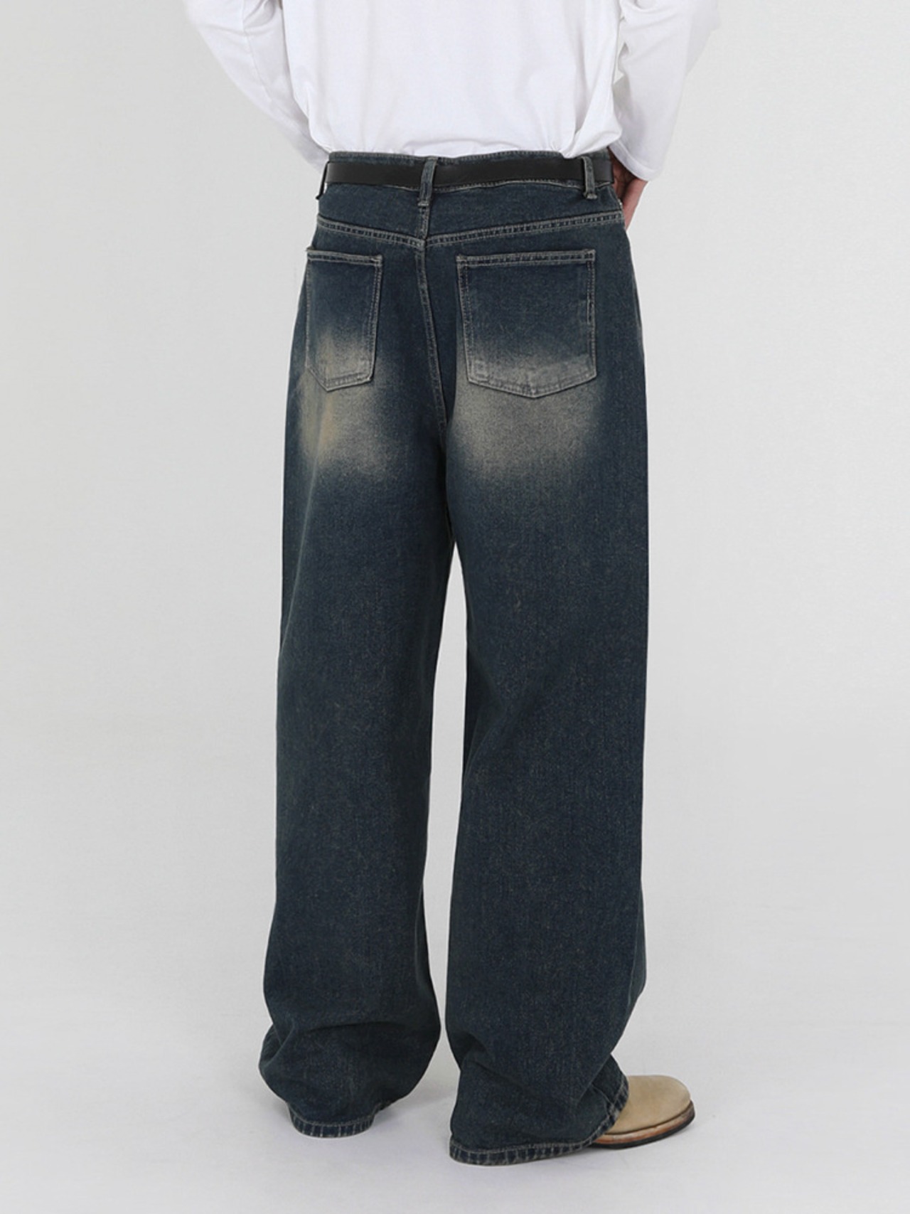 Wide Straight Denim Pants