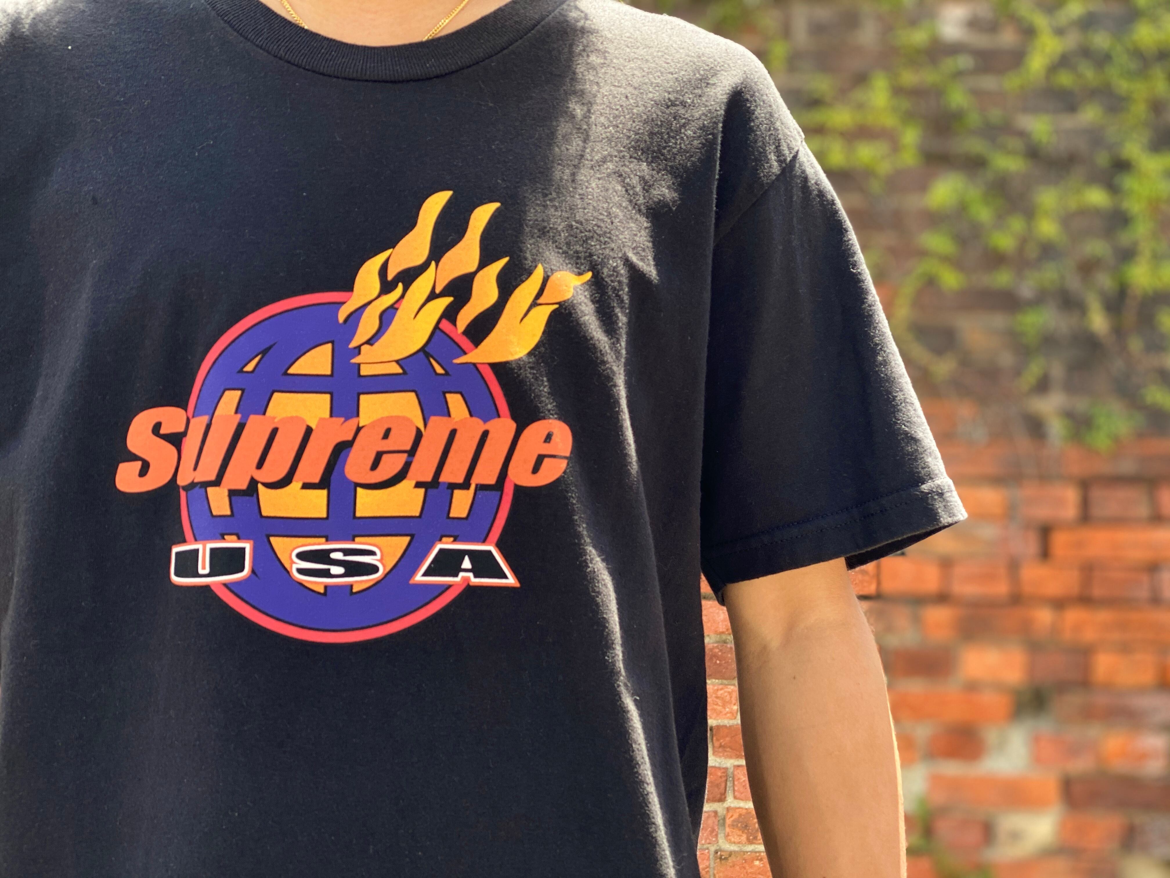supreme fire tee