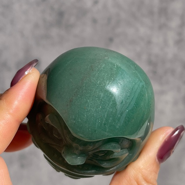 《福・だるま・縁起物》【グリーンアベンチュリン】鉱物 天然石 パワーストーン