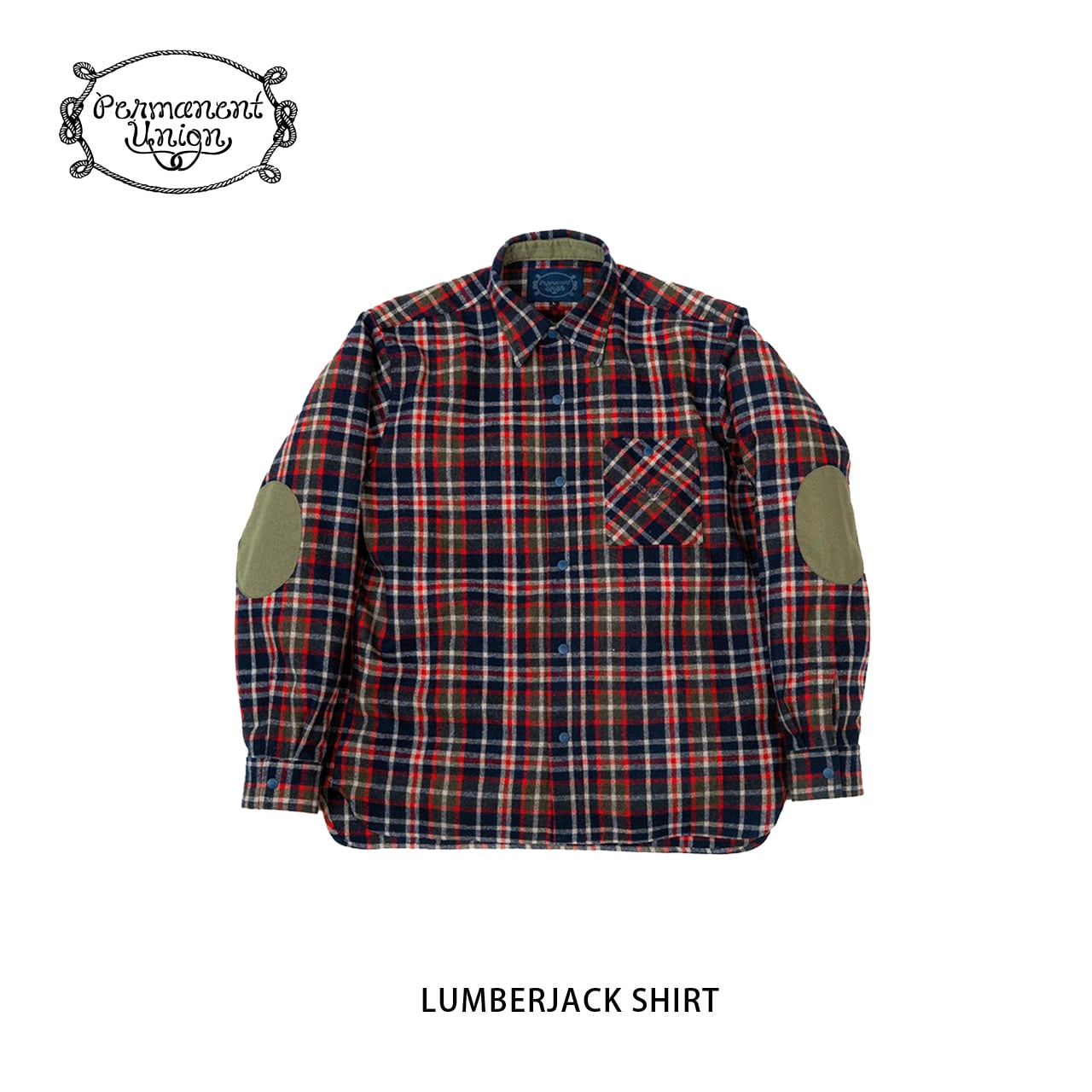 PURMANENT UNION LUMBERJACK SHIRT Navy Red