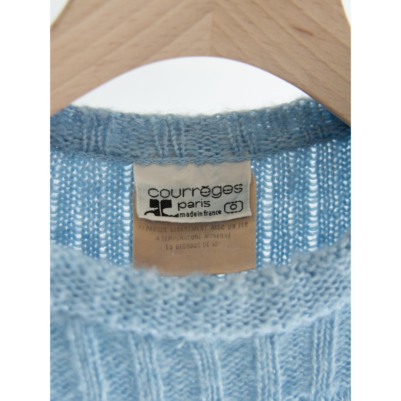 courreges Paris made in France サマーニット courreges paris】Made in France 70's Acrylic-Wool Sweater