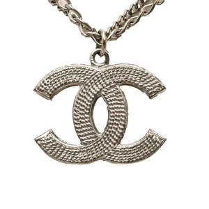 シャネル ココマーク チェーン ペンダント ネックレス 06P シルバー メタル レディース CHANEL 中古
