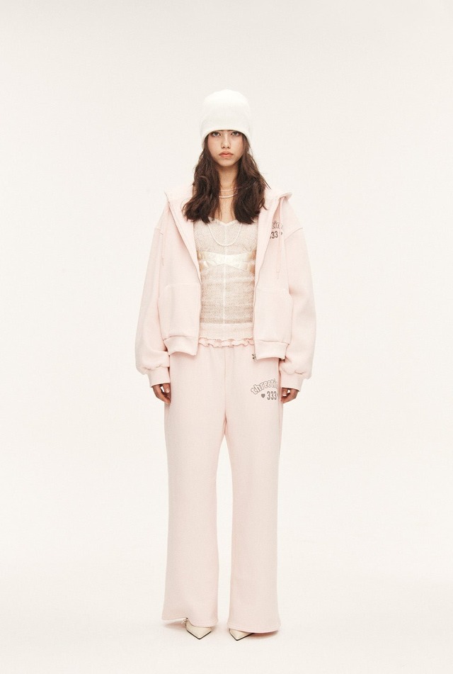 [threetimes] Smurf 333 hoodie (pink) 正規品 韓国ブランド 韓国通販 韓国代行 韓国ファッション スリータイムズ three times 日本 店舗