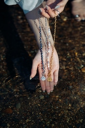 再販:『朝焼けの予感』coin pearl necklace ※8月限定color