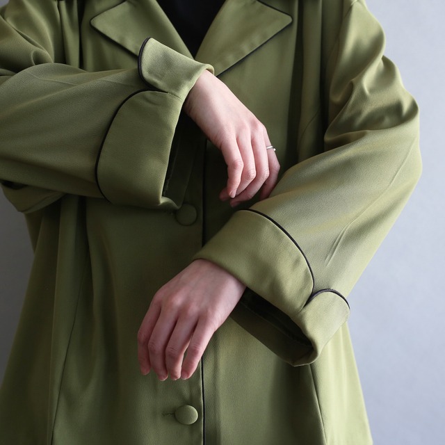 "鶯" nice color wide silhouette loose jacket