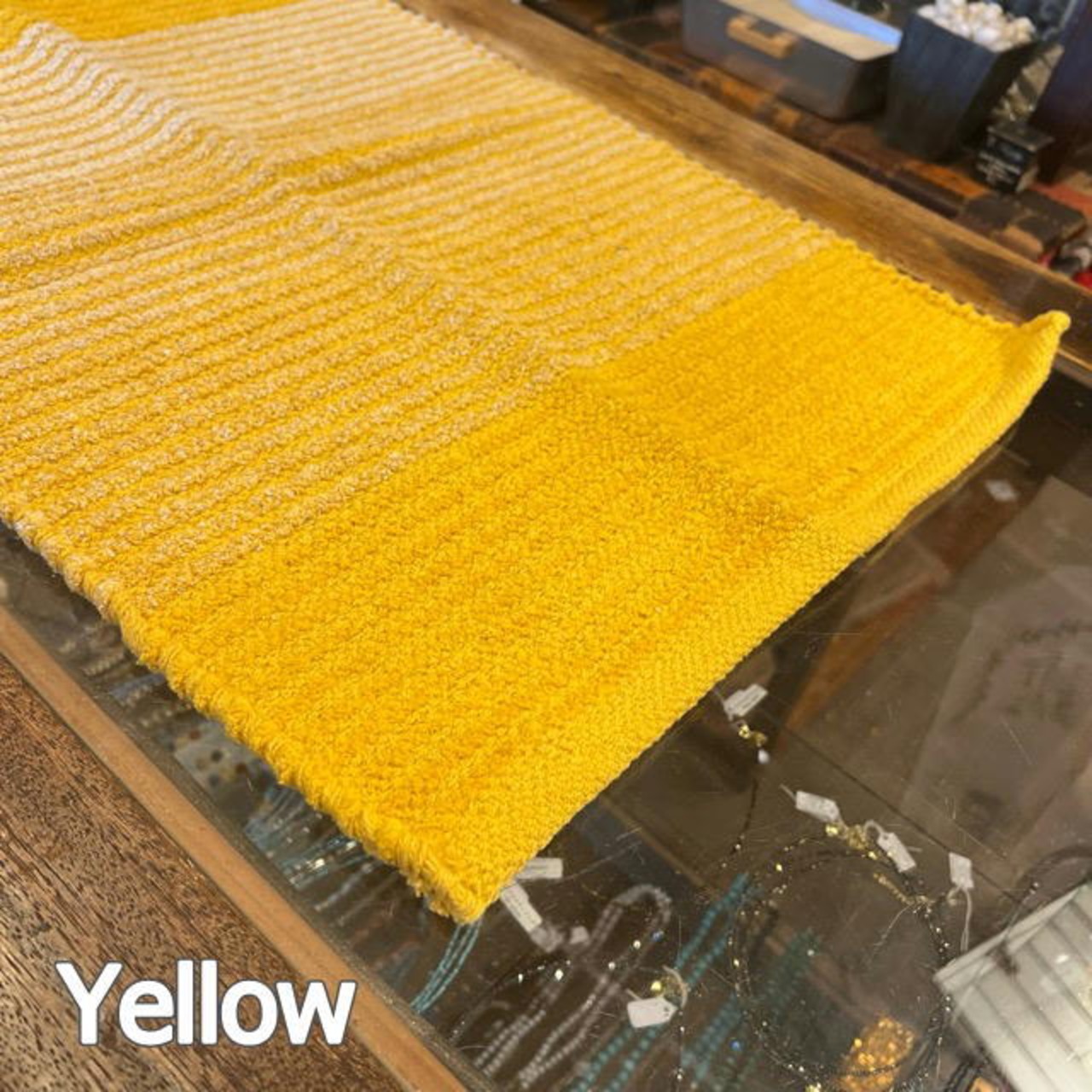 Cotton Chenille Striped Floor Mat　3Color　コットンシェニール ボーダーフロアマット 　3色　　フロアマット　マット　　