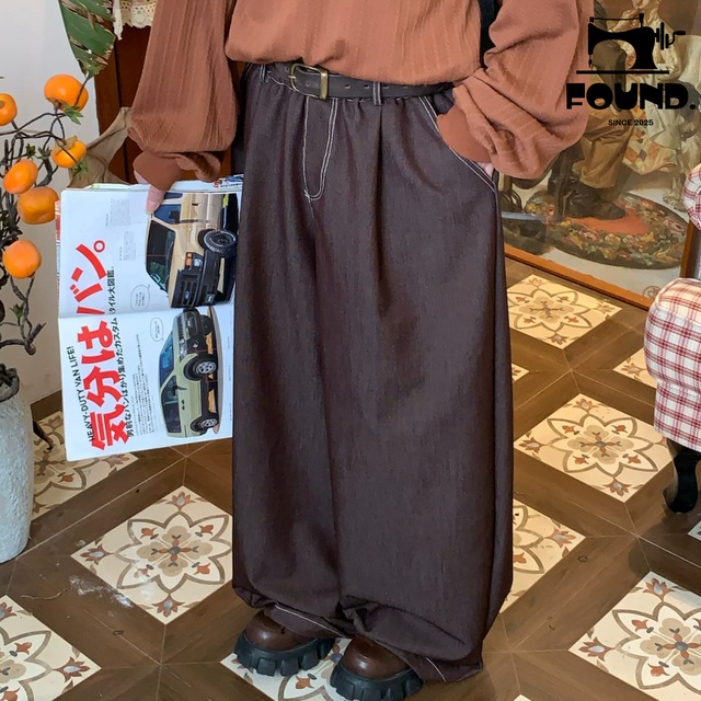 Oversized Wide Denim Pants(FD425)