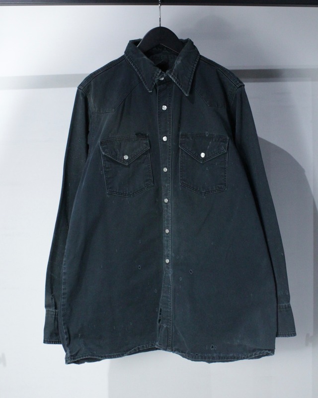 【Caka BLACK】Good Fade × Destroy L/S Western Shirt