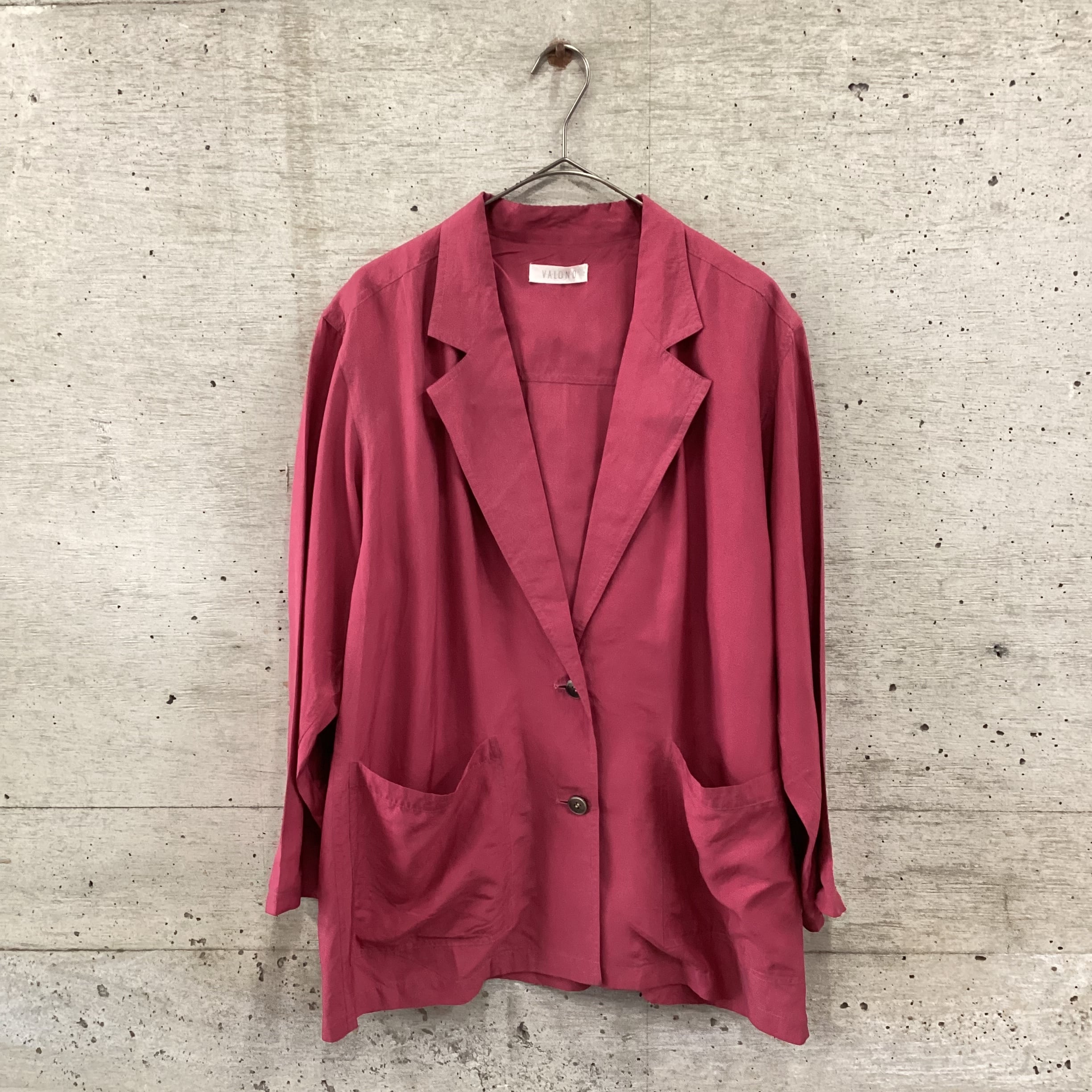 red purple silk jacket