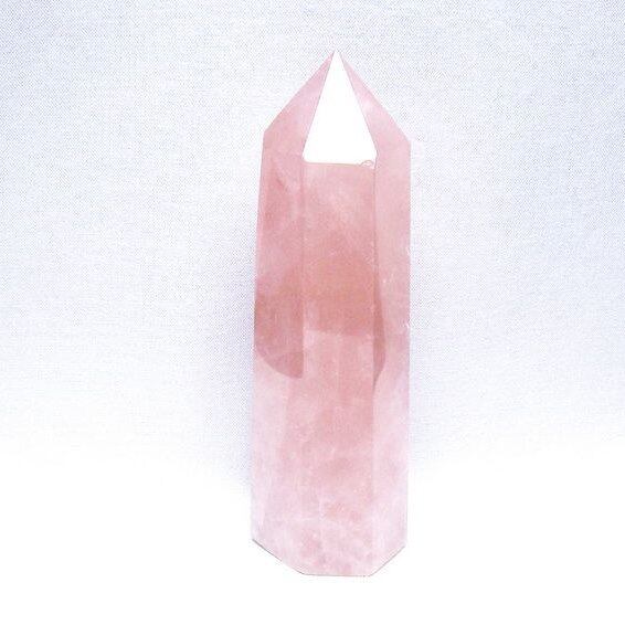 ローズクォーツ 六角柱 ポイント 一点物 152-3418