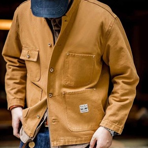 【UNISEX】 Retro Cotton Canvas Jacket / ユニセックス レトロ キャンバス ジャケット