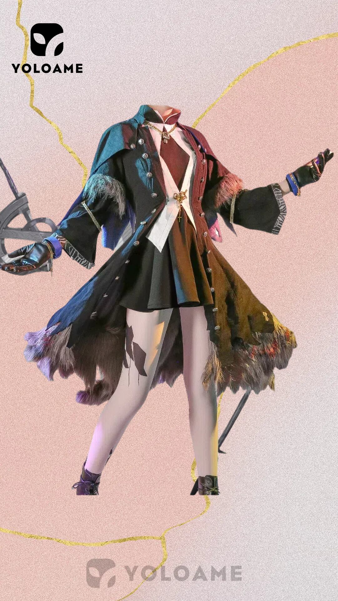 アークナイツ 明日方舟 ラップランド　典雅噩兆 三分妄想製コスプレ衣装セット新品 三分妄想 アークナイツ ラップランド コスプレ 衣装 典雅悪兆
