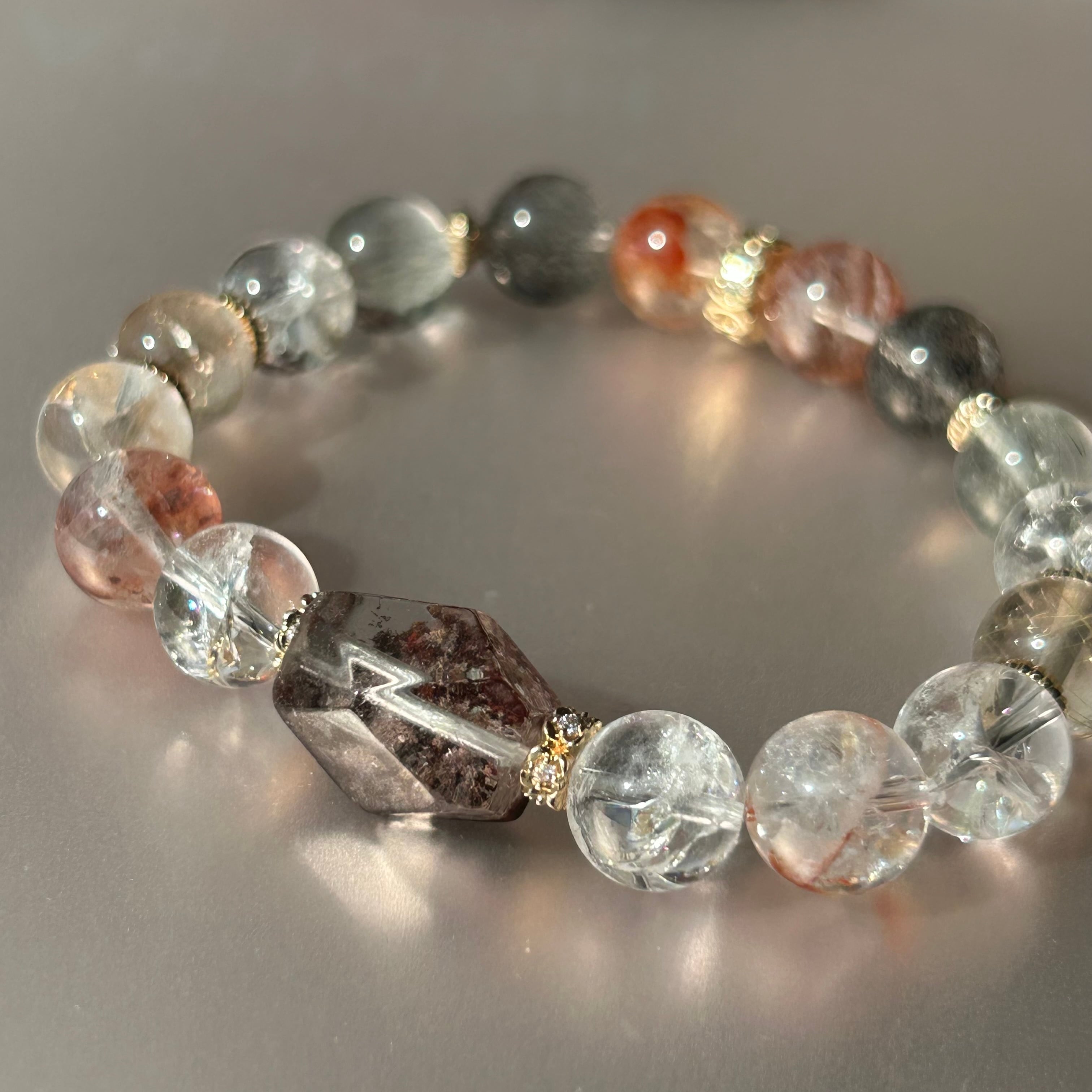 天然石多宝ブレスレット｜ガーデン・スーパーセブン・ストロベリー 368