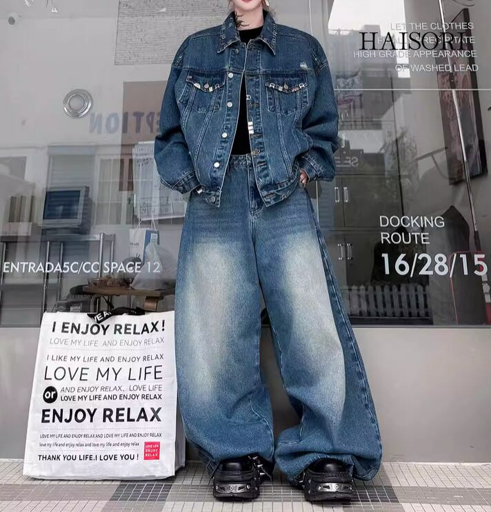 ウォッシュド・ルーズデニム・セットアップ